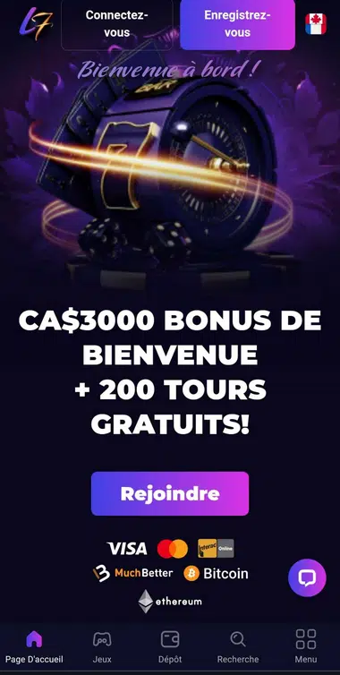 Lucky7even - Nouveau Casino en Ligne